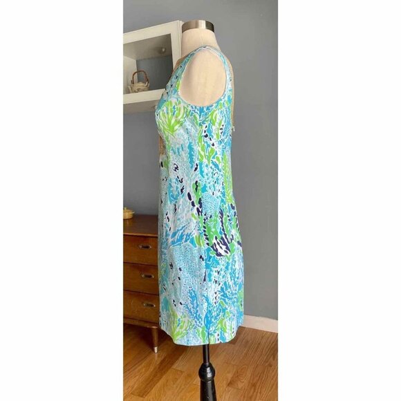 Lilly Pulitzer Janice Shift Dress Spa Blue Lets Cha Cha - Picture 2 of 8